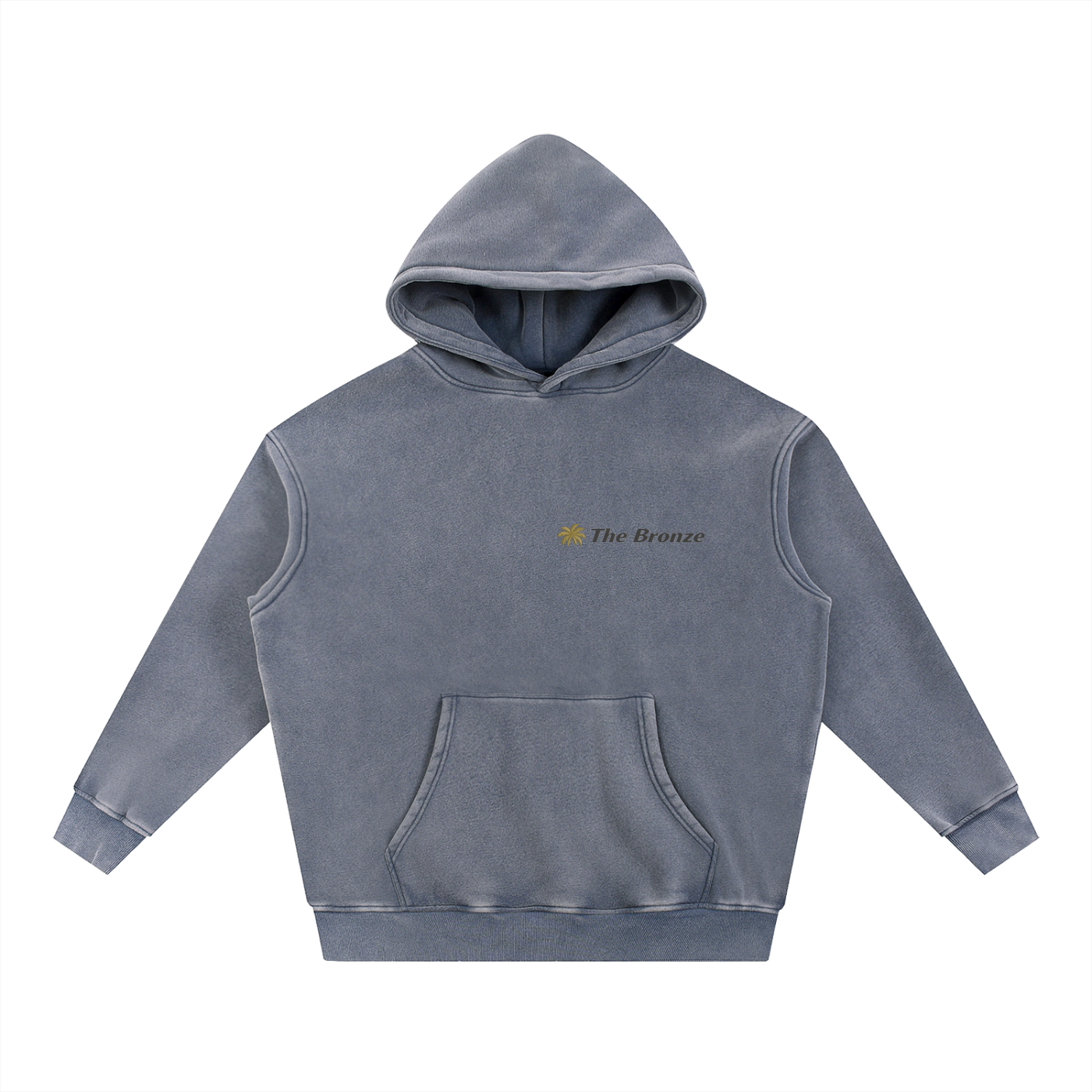 Snow Wash Fleece Oversize Hoodie  — Blue