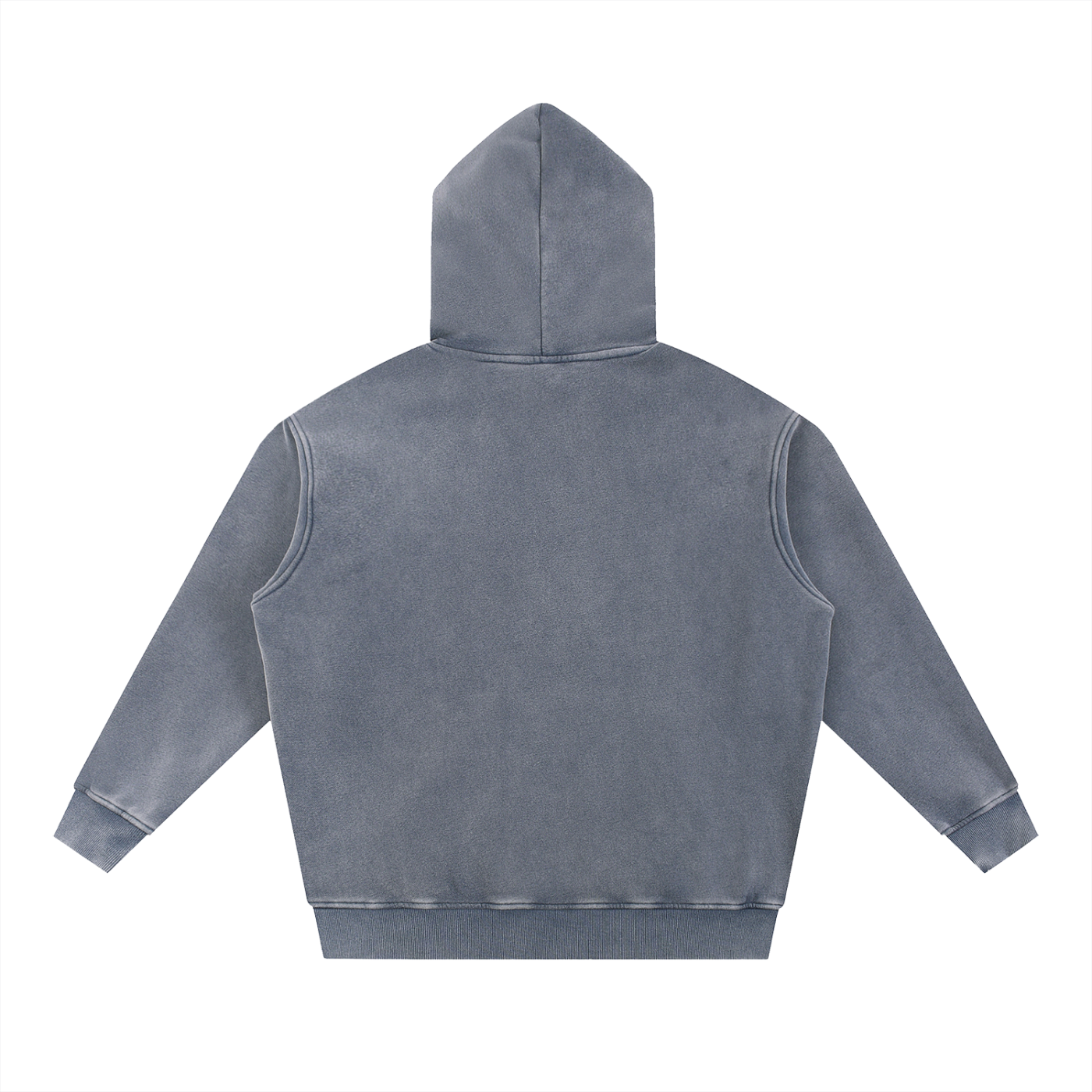 Snow Wash Fleece Oversize Hoodie  — Blue